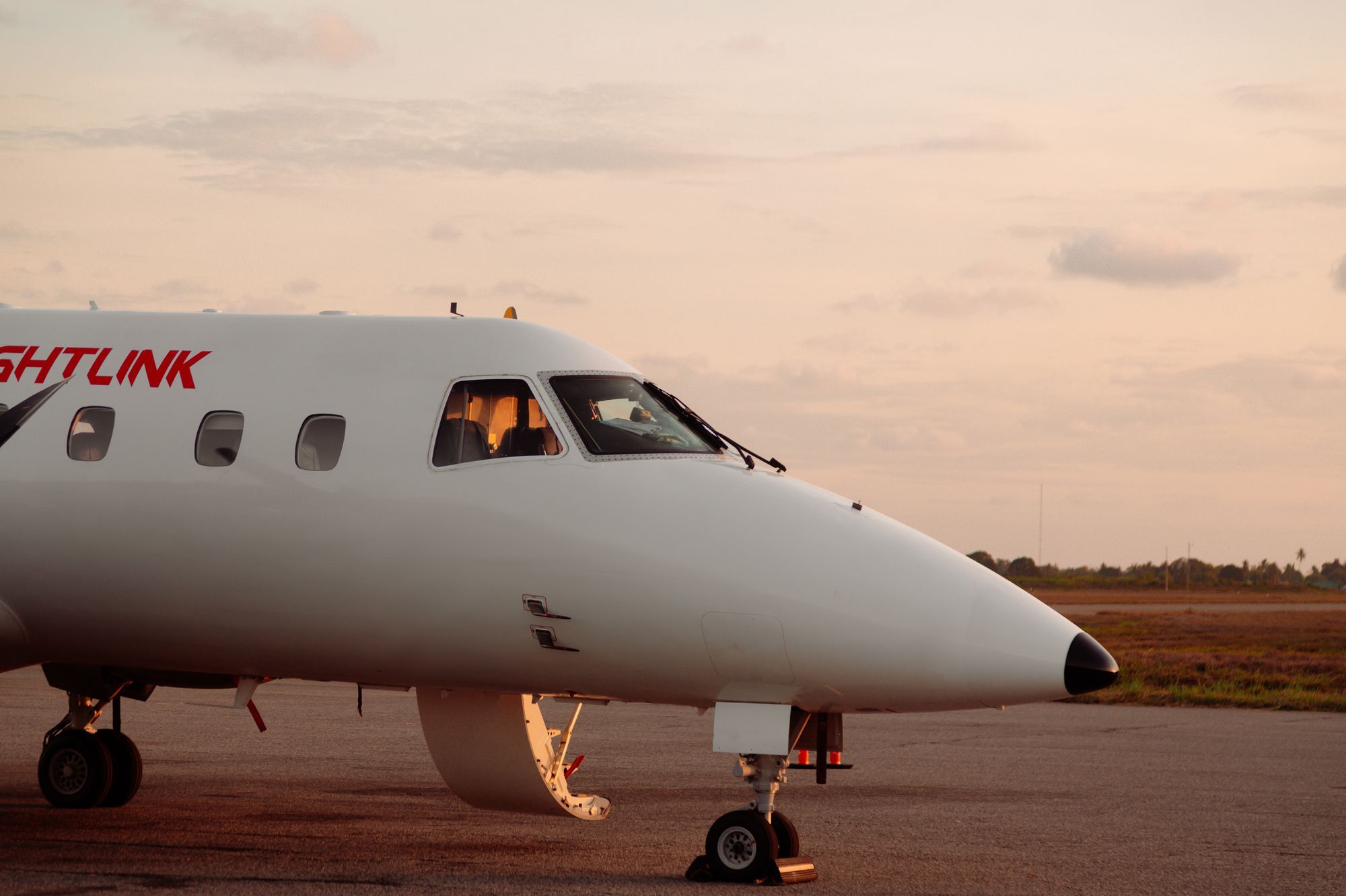 Aircraft exterior on the tarmac